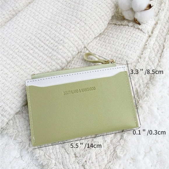 ⚠️Clearance Mint Green And White Slim Cardholder / Wallet - Picture 2 of 4